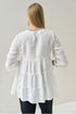 Image 6 of Linen blouse top has long sleeves and a ruffled bottom Vilte from Baltic Linen